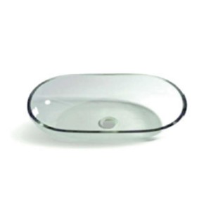 S glass basin oval shape
