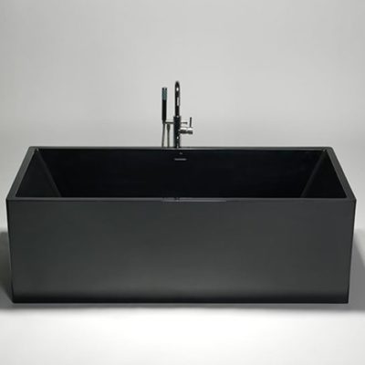 BTB black free standing bathtub