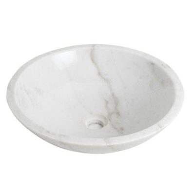 MARS ROUND Marble Basin White