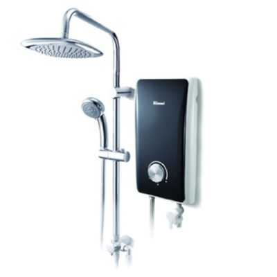 Rinnai REI ANPR WB Instant Water Heater With Rain Shower Black