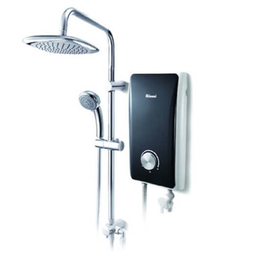 Rinnai-REI-A330NPR-Instant-Water-Heater-With-Rain-Shower-Black | Bacera