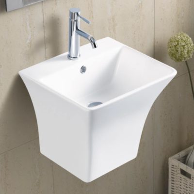 B Wall Mounted Ceramic Bathroom Basin