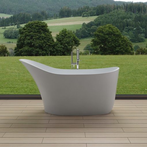 BTS-19 Cast Stone Free Standing Bath Tub for Luxury Bathroom (Side View)