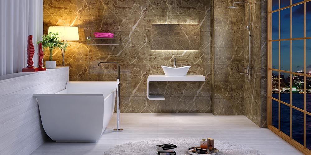 BTS-33 Free Standing Bathtub from Cast Stone background picture