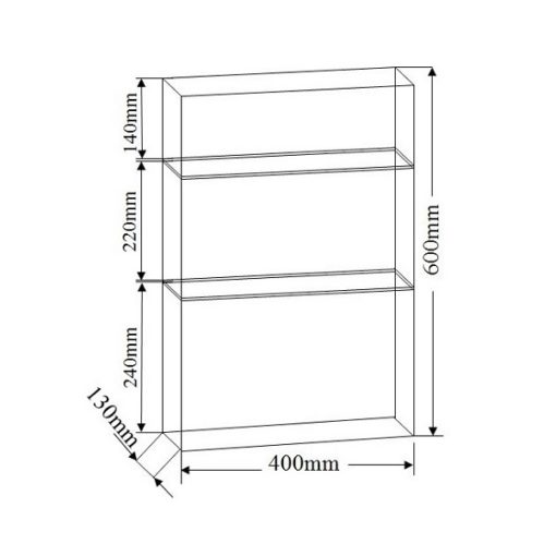NTL C B Mirror Cabinet dimensions