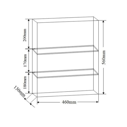 NTL C Mirror Cabinet dimensions