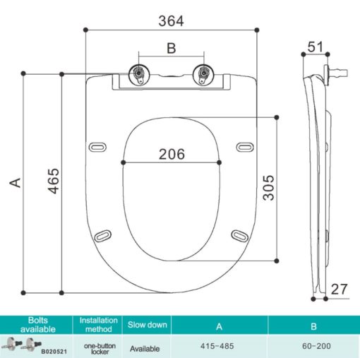 B PP Toilet Seat Cover Specs