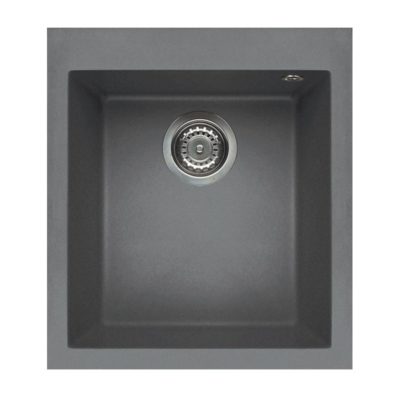 Rubine MEQ  Inset Granite Sink Pearl Titanium Silver