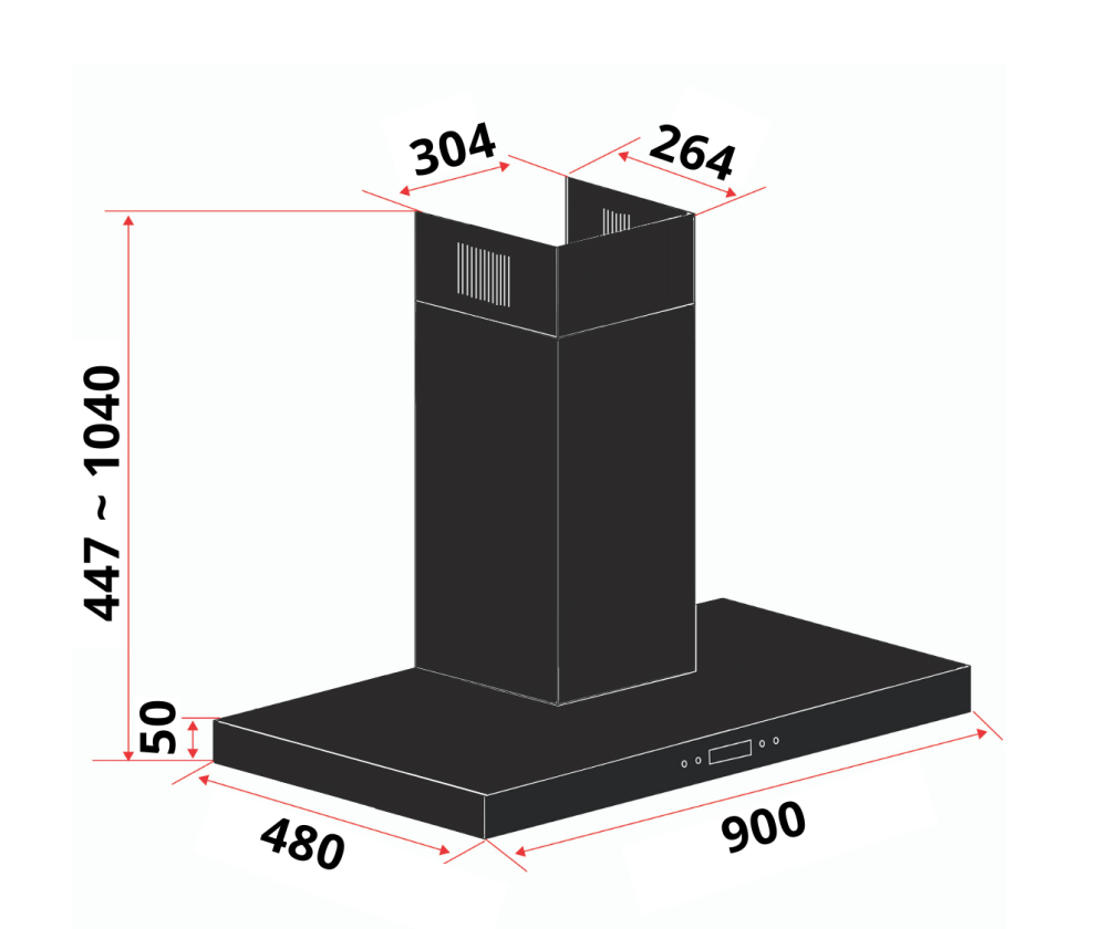 EF-CK-FINO-PLUS-BK-Wall Mounted Hood - Image 4
