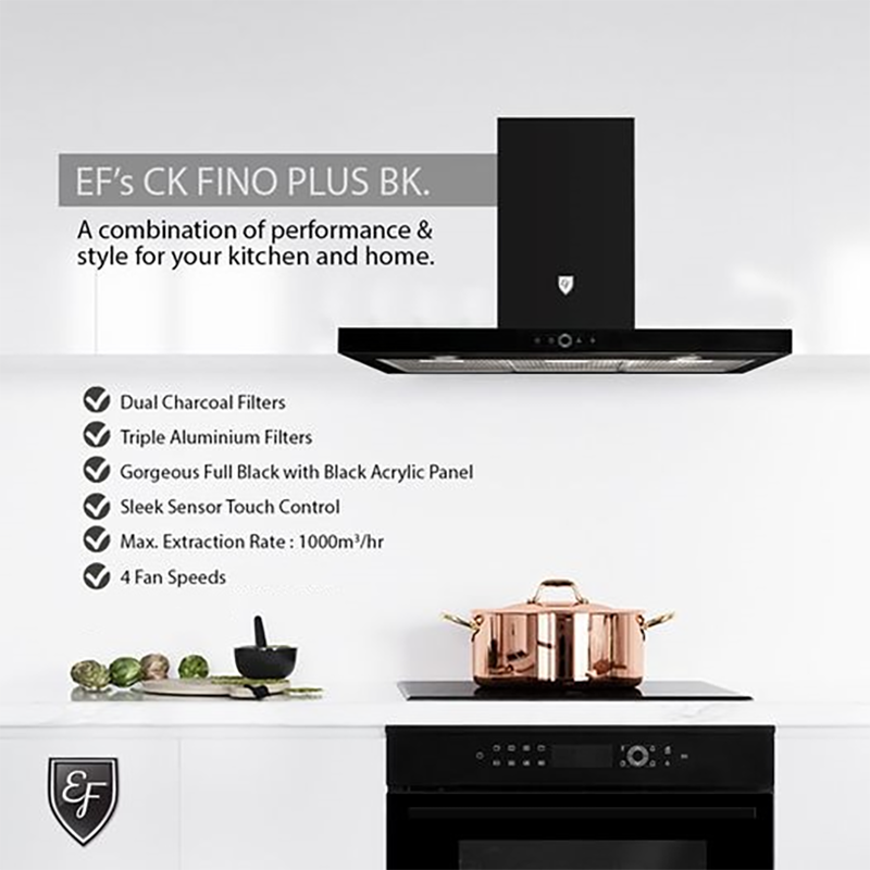 EF-CK-FINO-PLUS-BK-Wall Mounted Hood - Image 2