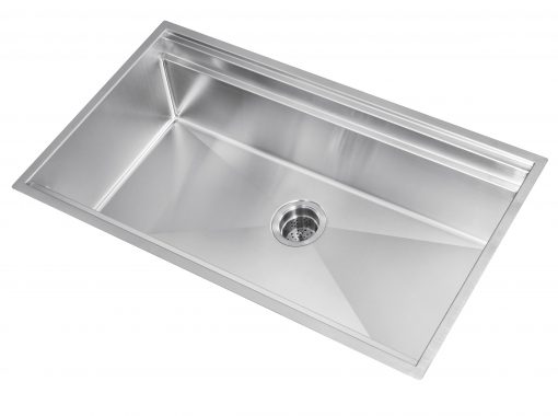 KS WS Workstation Stainless Steel Sink Side View scaled