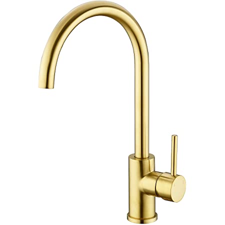 GF50305A-Brushed-Gold-Kitchen-Sink-Mixer | Bacera