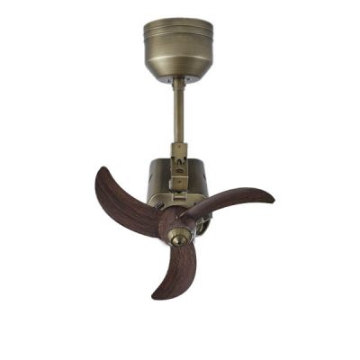 Bestar Dino 16" Designer Corner DC Fan (Bronze Base / Wood Blade)