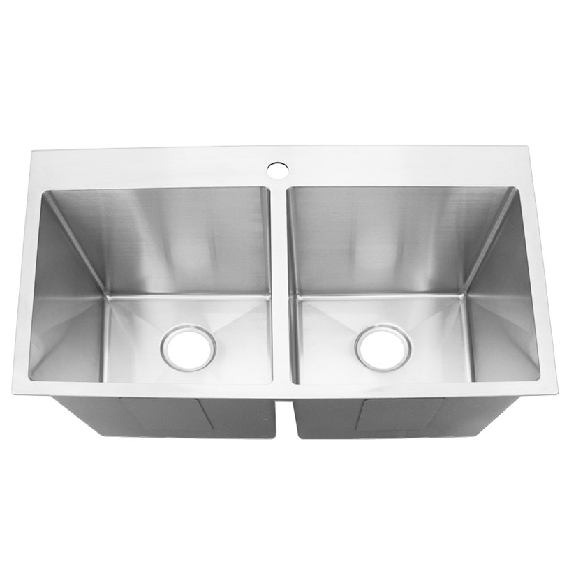 FSD21405TopMountDoubleStainlessSteelKitchenSink Bacera