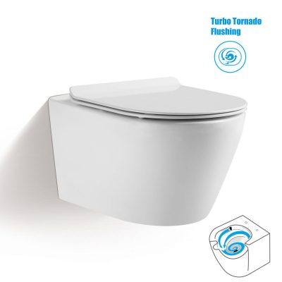 Magnum 907 Wall Hung Water Closet with Turbo Tornado Flushing