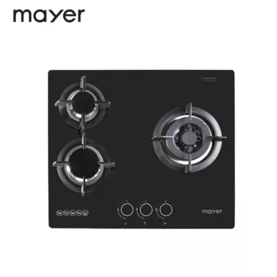 Mayer MMGH633 60cm 3 Burner Glass Gas Hob