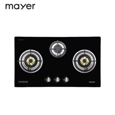 Mayer MMGH773HI 78cm 3 Burner Glass Gas Hob