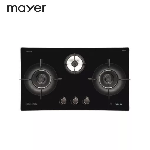 Mayer MMGH793HE 76cm 3 Burner Glass Gas Hob