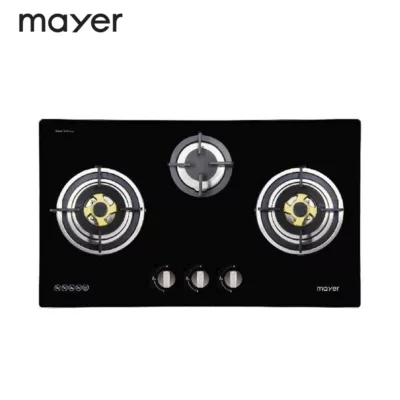 Mayer MMGH883HI 86cm 3 Burner Glass Gas Hob
