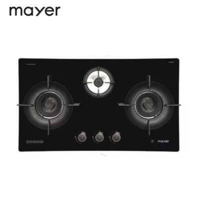 Mayer MMGH893HE 86cm 3 Burner Glass Gas Hob