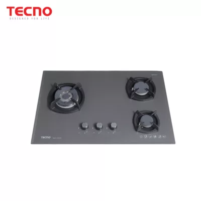 Tecno T23TGSV 3-Burner Glass Cooker Hob grey