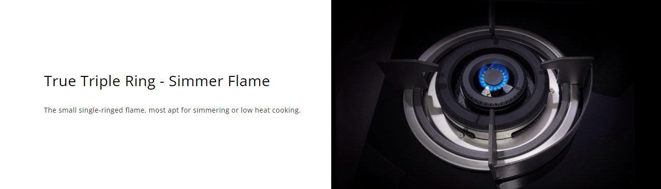 Tecno True Triple Ring with Simmer Flame