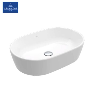 VILLEROY & BOCH - ARCHITECTURA - Oval Surface-mounted Washbasin with Overflow 600x400mm