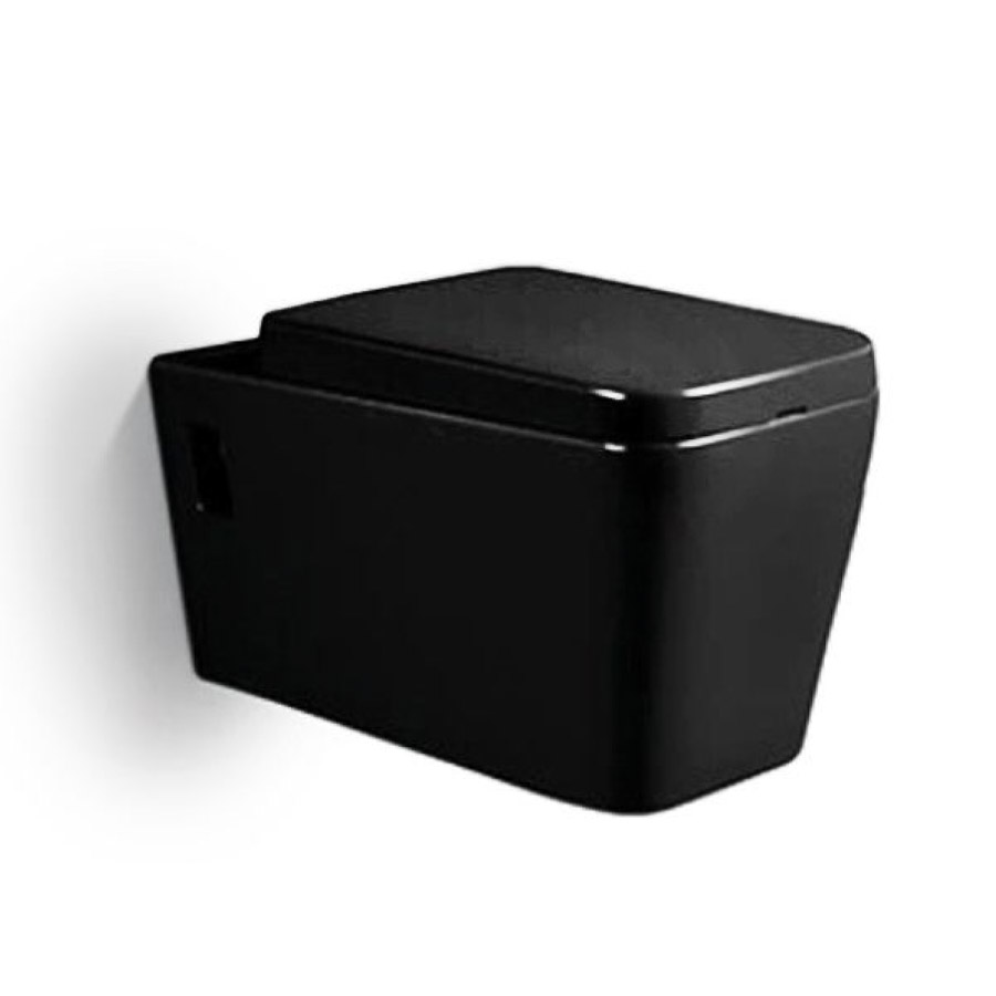 Vera W.015GB Wall Hung Water Closet (Glossy Black) Bacera