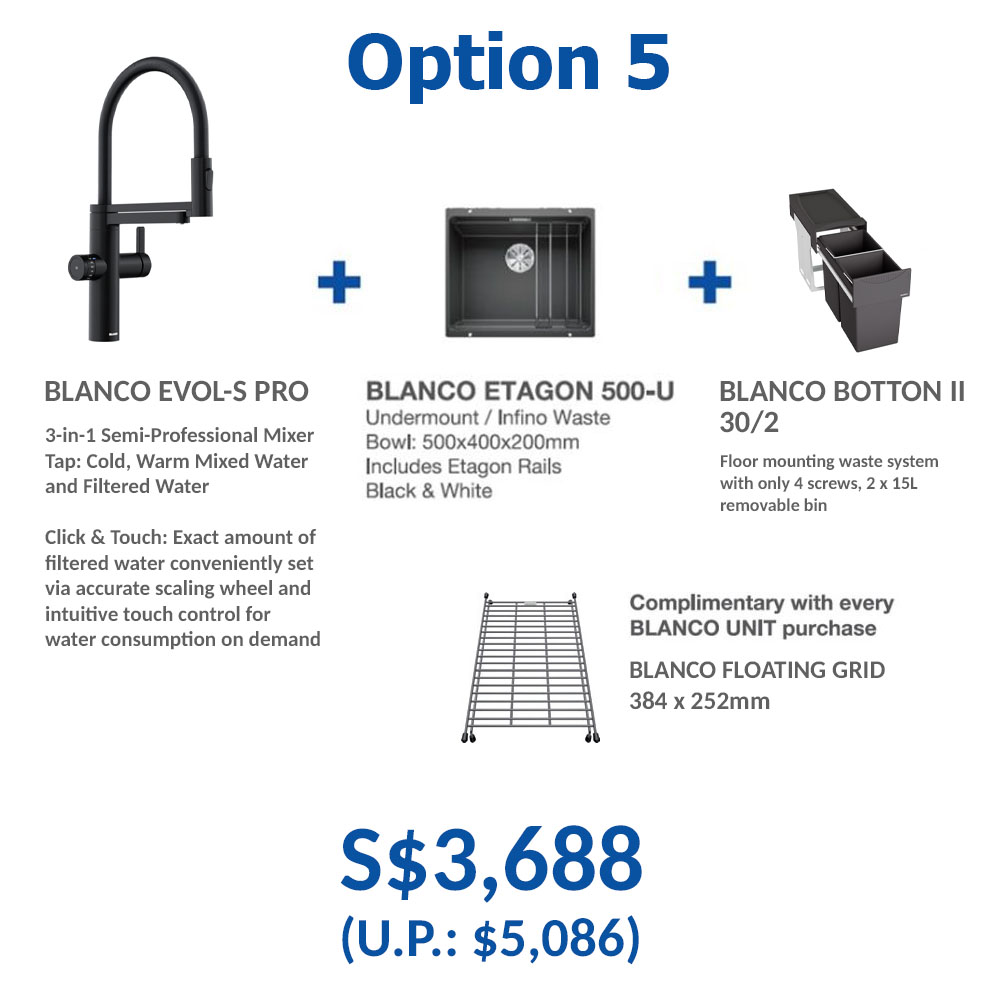 Blanco drink.filter EVOL-S Pro Mixer with Etagon 500 U Promo bundle