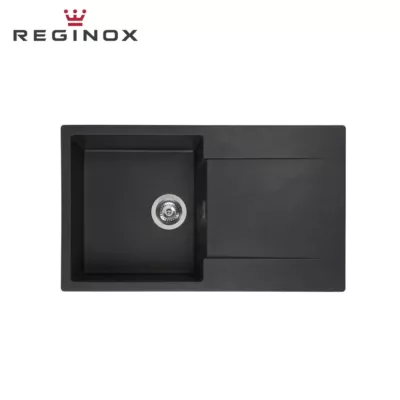Reginox Amsterdam 10 Granite Sink (Black Silvery)