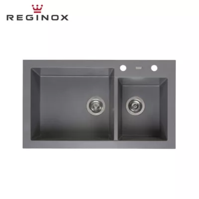 Reginox Amsterdam 25 Granite Sink (Grey Silvery)