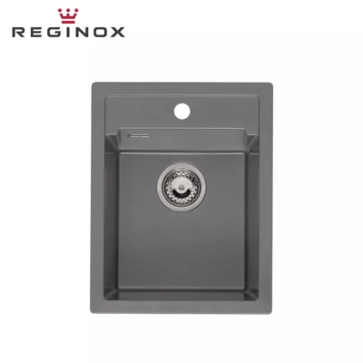 Reginox Amsterdam 34 Tapwing Granite Sink (Grey Silvery)