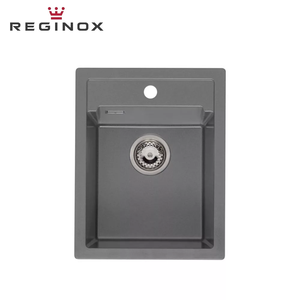 Reginox Amsterdam 34 Tapwing Granite Sink (Grey Silvery)