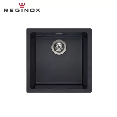 Reginox Amsterdam 40 Granite Sink (Pure Black)