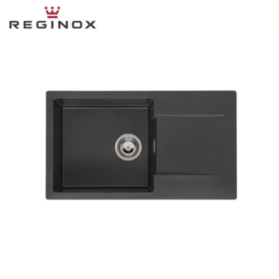 Reginox Amsterdam 43 Granite Sink (Black Silvery)