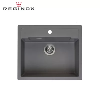Reginox Amsterdam 54 Tapwing Granite Sink (Grey Silvery)