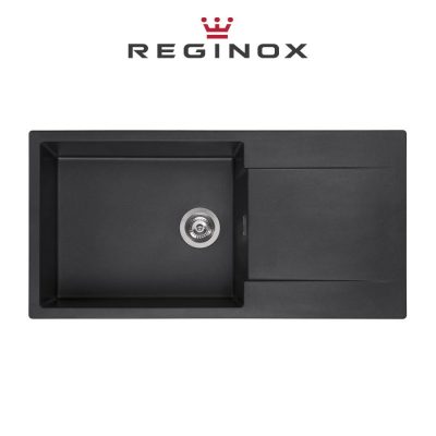 Reginox Amsterdam 540 Granite Sink (Black Silvery)