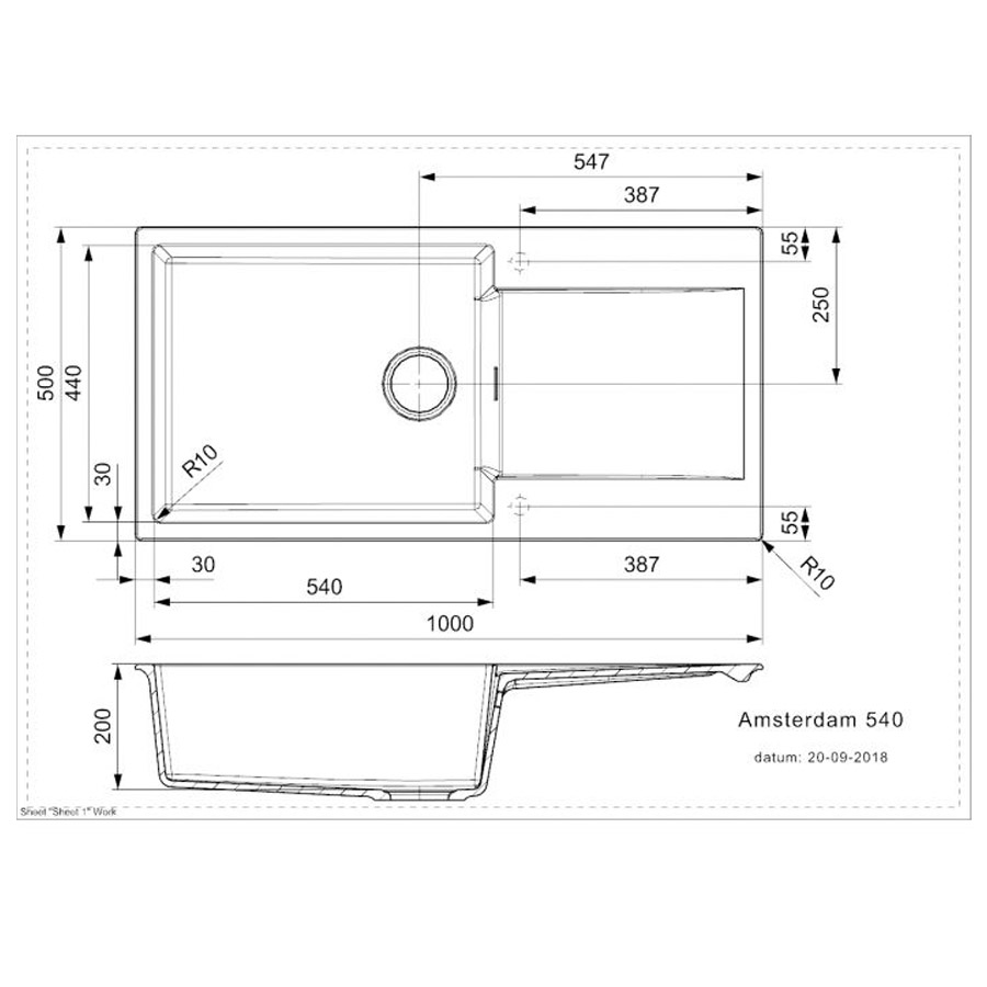 Reginox Amsterdam 540 Granite Sink (Caffe Silvery) Bacera