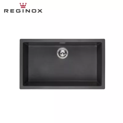Reginox Amsterdam 72 Granite Sink (Black Silvery)