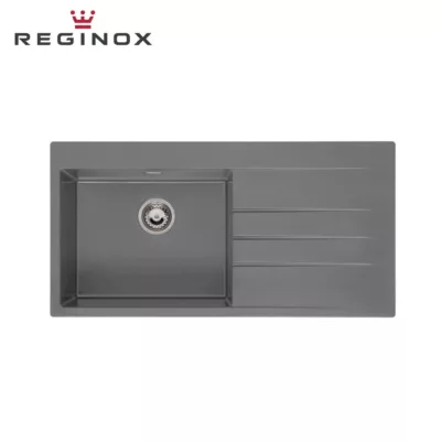 Reginox Breda 10-Left Granite Sink (Grey Silvery)