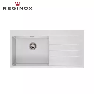 Reginox Breda 10-Left Granite Sink (Pure White)