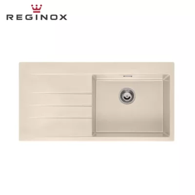 Reginox Breda 10-Right Granite Sink (Caffe Silvery)