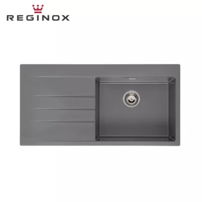 Reginox Breda 10-Right Granite Sink (Grey Silvery)