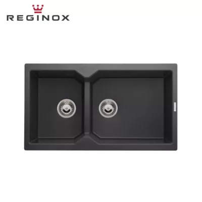 Reginox Breda 20 Granite Sink (Black Silvery)