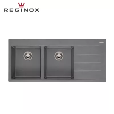 Reginox Breda 30-Left Granite Sink (Grey Silvery)