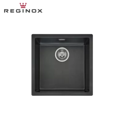 Reginox Texel 40 Granite Sink (Black Silvery)