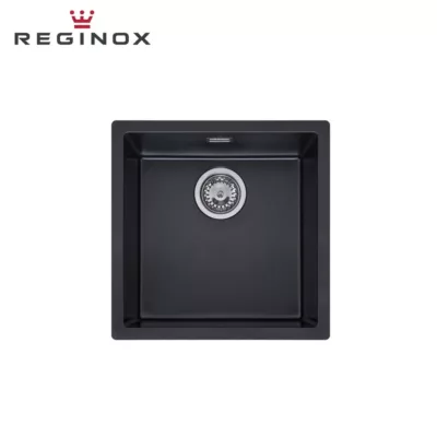 Reginox Texel 40 Granite Sink (Pure Black)