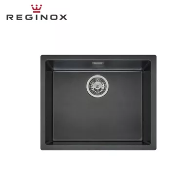 Reginox Texel 50 Granite Sink (Black Silvery)