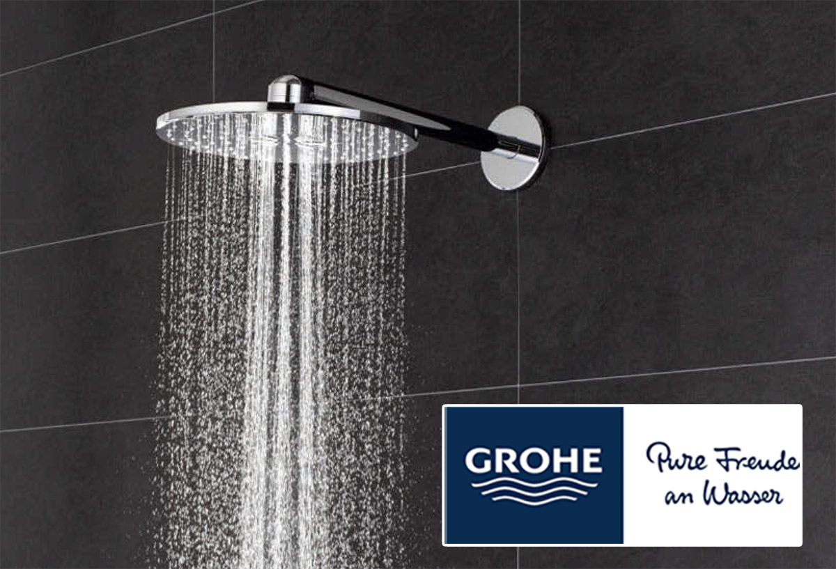 Grohe 26066A00 Cosmopolitan 310 Overhead Shower (Black) Bacera
