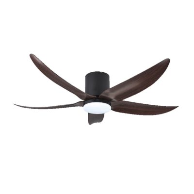 Bestar VITO 5 52 inch DC Ceiling Fan with LED (Black + Dark Wood)